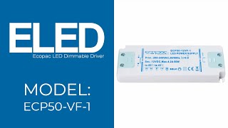 Ecopac LED Driver ECP50-VF-1 Series 50W 12V-24V (Low Profile)