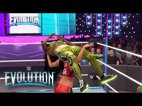 WWE 2K22 EVOLUTION NIKKI BELLA VS NAOMI W/SASHA BANKS - DIVAS CHAMPIONSHIP TITLE MATCH