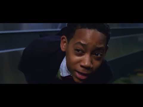 Trailer montage — kids on baggage carts, guards in pursuit — matched to punky holiday cues