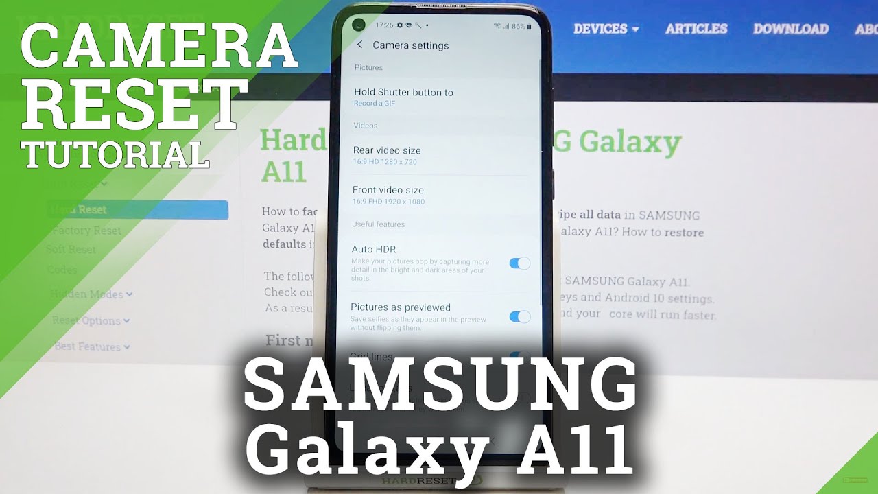 How to Reset Camera Settings on SAMSUNG Galaxy A11 – Reset Camera Configurations
