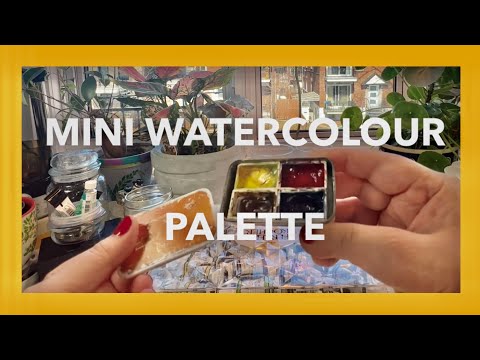 My Mini Watercolour Palette (M. Graham & Daniel Smith) and Finishing a Quinacridone Gold Tube PO49