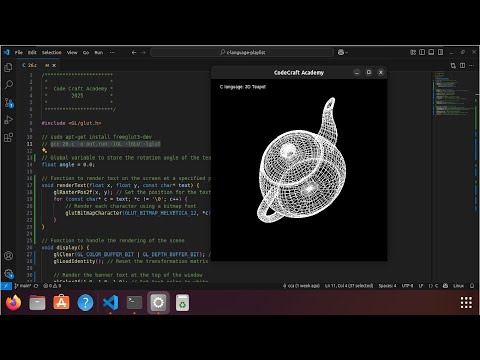 C Programming - 041 - 3D Graphics with OpenGL | Rotating Teapot Tutorial
