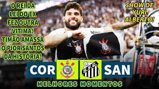 SHOW DE YURI ALBERTO | Corinthians x Santos | Melhores Momentos (COMPLETO) | Brasileirão 2025