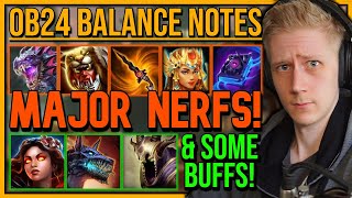 OB24 BALANCE PATCH IS HUGE! - Poly, DoF, Xbal, Eset, Jorm ALL Nerfed & More!