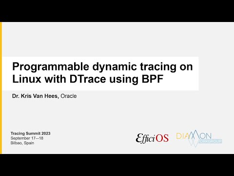 Tracing Summit 2023 - Programmable dynamic tracing on Linux with DTrace using BPF