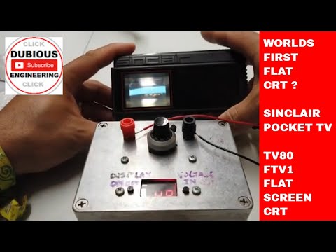DuB-EnG: SINCLAIR TV80 FTV1 Retro POCKET TV with Mini Flat CRT - Teardown and How it works