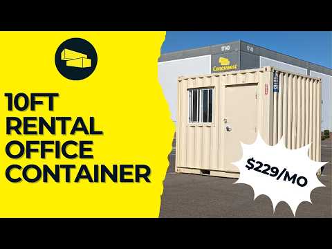 10 Foot Shipping Container TRANSFORMED into Modern Office