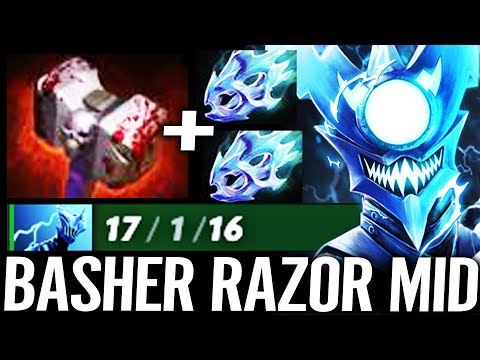 🔥 BASHER RAZOR MID Destroyed Anyone — Moonshard + Refresher 17/1/16 WTF Build Dota 2 Pro