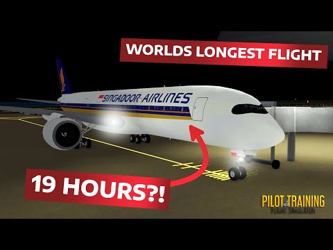 WORLDS LONGEST FLIGHT IN PTFS!! | Tripreport | Real sounds 🔊| Singapore Airlines A350 🇸🇬