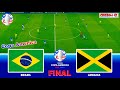 BRAZIL vs JAMAICA - COPA AMERICA 2024 FINAL - FULL MATCH ALL GOALS | PES GAMEPLAY PC