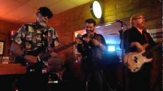 Hank Shreve sings song with Karen Lovely Band at Grand Dell jam 5 17 12