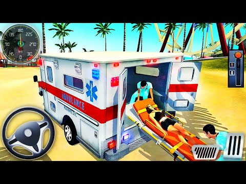 NY Ambulance Driver Rescue Simulator #4 - Summer Emergency Coast Guard Beach - Android GamePlay