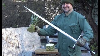 Need A Christmas Sword?! Big Steel! Medieval King Arthur Sword ($160) Two Handed Longsword Review