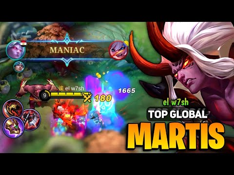 MANIAC Martis HyperCarry Gameplay [ Top Global Martis Best Build ] By el w7sh - Mobile Legends