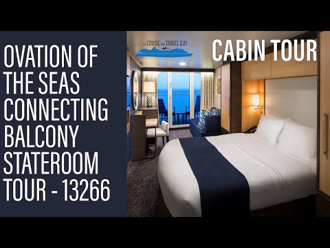 OVATION OF THE SEAS: Balcony Stateroom Tour | Cabin #13266 | Quantum Class Connecting Balcony Cabin