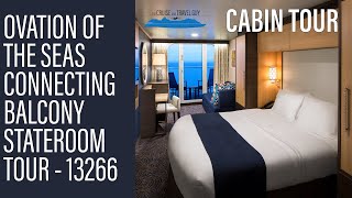 OVATION OF THE SEAS: Balcony Stateroom Tour | Cabin #13266 | Quantum Class Connecting Balcony Cabin