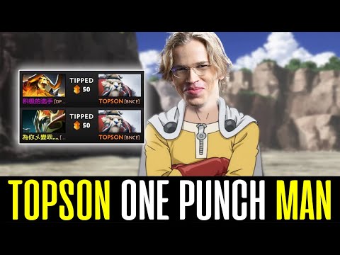TOPSON Impressing CHINESE PLAYERS with his One Punch Man TUSKAR DOTA 2