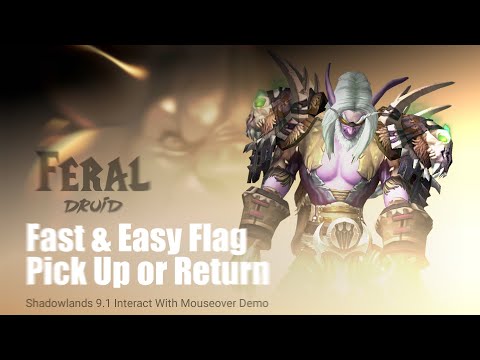 Fast & Easy Flag Pick Up or Return | Feral Druid PvP WoW SL 9.1 | Vaeyn 344