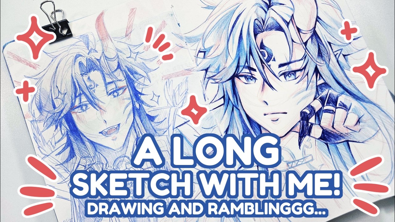 Rambly SKETCH WITH ME! |Long Sketchbooking session~
