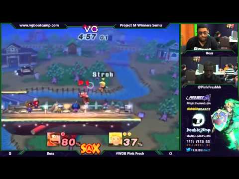 S@X 9/16/14 - Boss (Diddy Kong) vs Pink Fresh (Lucas) - Project M Winners Semis - Smash PM