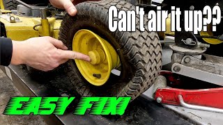 How To Get Riding Mower Tire Back On Rim Tire Came Off Rim Easy Fix Tire Won