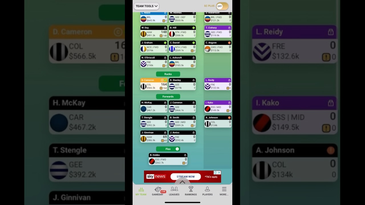 My round 1 SuperCoach team!!! #aflsupercoach