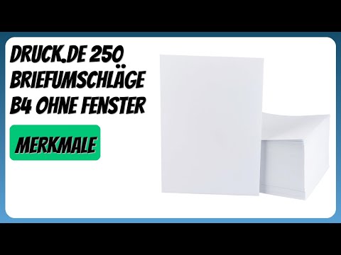 BEWERTUNG (2026): druck.de 250 Briefumschläge B4 ohne Fenster. Infos