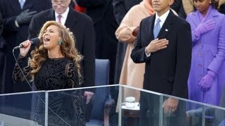 BEYONCÉ CANTA O HINO DOS ESTADOS UNIDOS NA POSSE DE OBAMA