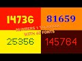 Colorful Numbers 1 To 200000 40 Fonts
