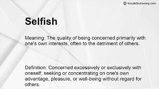 Selfish Meaning