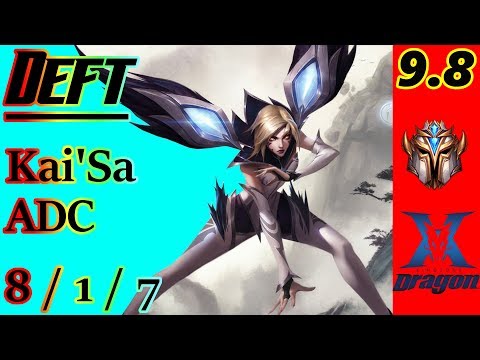 Deft as Kai'Sa ADC | S9 Patch 9.8 | Korean Challenger | Full Gameplay