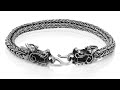 Mens Silver Necklace And Bracelet Set
