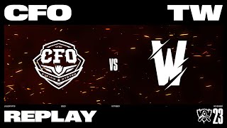 Worlds 2023 - Play-In Day 3 // CFO vs TW