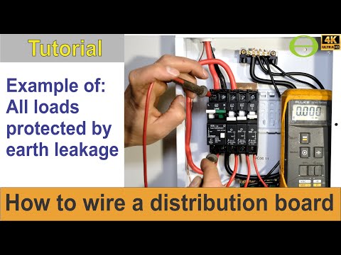 How to wire a distribution board with all loads protected by earth leakage circuit breaker -tutorial