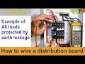 How To Wire A Distribution Board With All Loads Protected By Earth Leakage Circuit Breaker Tutorial
