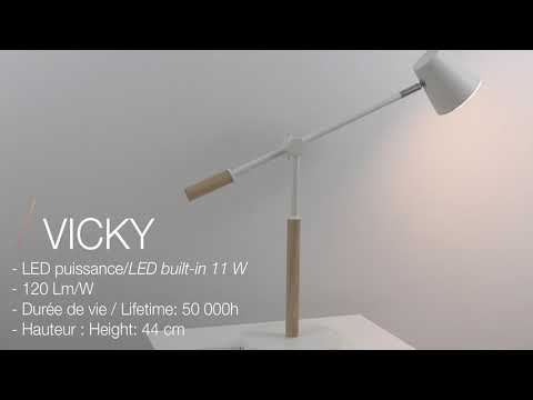 Een Bureaulamp Unilux Vicky led hout wit koop je bij EconOffice