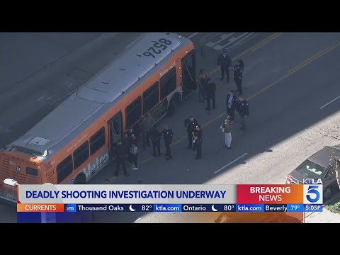 Man killed in Los Angeles shooting, taken to hospital on a bus