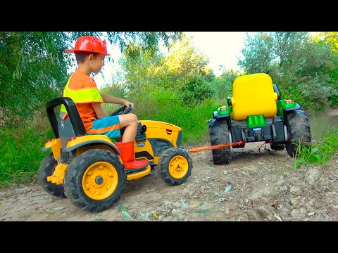 Damian and Darius fun tractor stories compilation