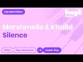 Marshmello, Khalid - Silence (Lower Key) Karaoke Piano