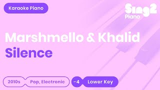 Silence (LOWER Piano Karaoke) Marshmello & Khalid