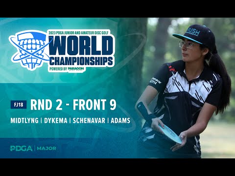 2023 PDGA Amateur and Jr Worlds | FJ18 R2F9 Lead Card | Midtlyng, Dykema, Schenavar, Adams