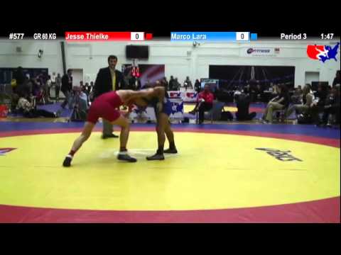 Schultz GR 60 KG 3rd Place: Jesse Thielke (Sunkist Kids) vs. Marco Lara (U.S Army)