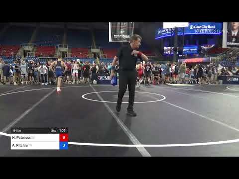 94 Lbs Quarterfinal - Haakon Peterson, Wisconsin Vs Axel Ritchie, Tennessee D727