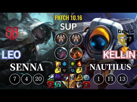 SB Leo Senna vs GEN Kellin Nautilus Sup - KR Patch 10.16