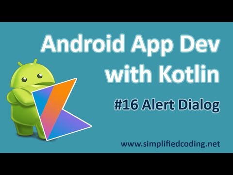 16 Android Application Development with Kotlin Alert Dialog
