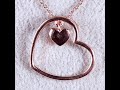 Rose Gold Heart Necklace And Earrings