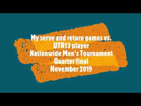 Tennis video sample of my recent tournament play vs  UTR 13 player