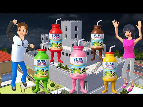 Yuta Mio Panik CCTV Merekam SEMUA ANOMALI SUSU BOTOL WARNA WARNI 😱 | Sakura School Simulator