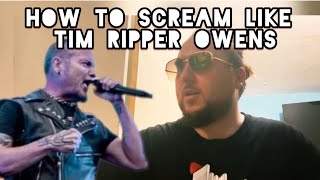 How To Sing Like Tim "Ripper" Owens (Vocal Lesson) | Distorted Scream Technique Tutorial