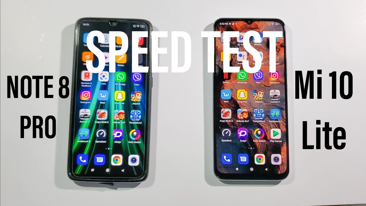 Note 8 Pro vs Mi 10 Lite Comparison Speed Test